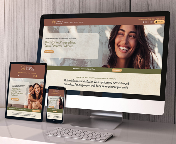 Ateeth Dental Care website screenshot