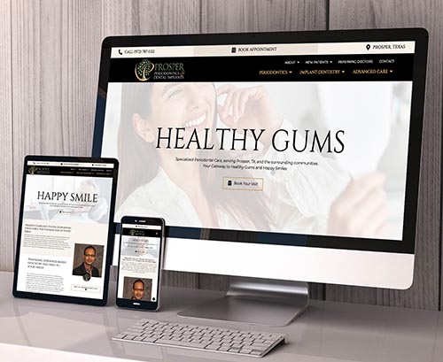Prosper Periodontics website screenshot