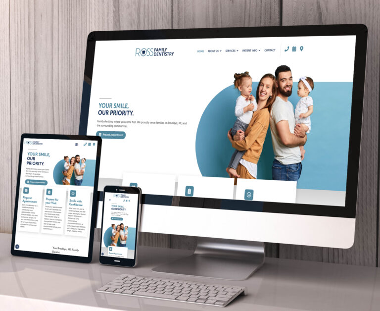 Ross Family Dentistry website screenshot