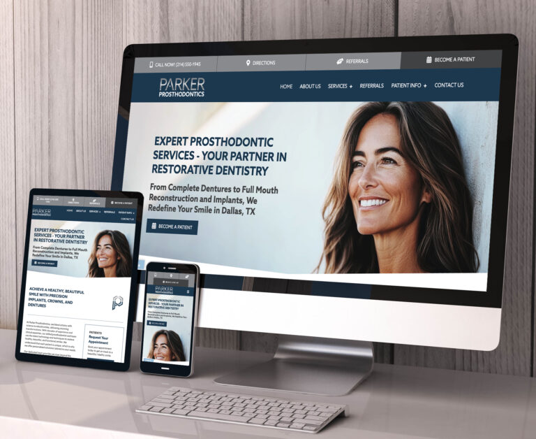 Parker Prosthodontics website screenshot