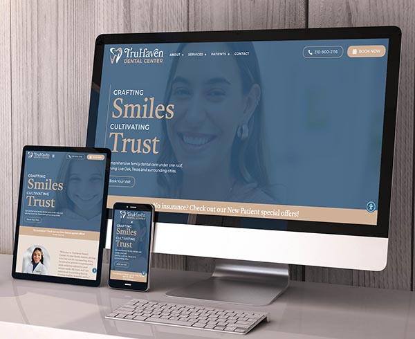 TruHaven Dental Center website screenshot