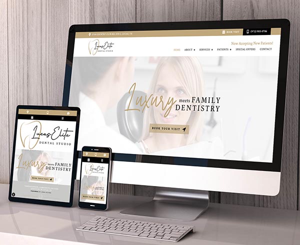 Lucas Elite Dental Studio website screenshot