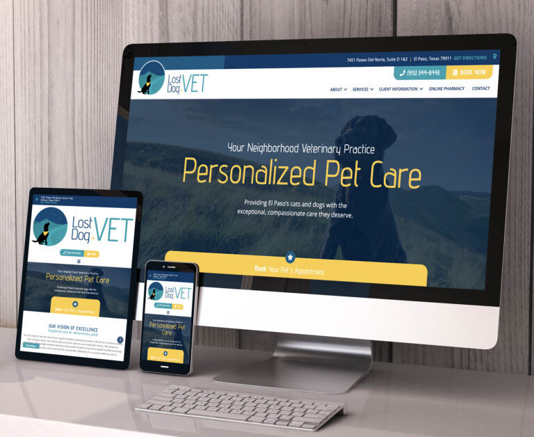 Lost Dog Vet website screenshot