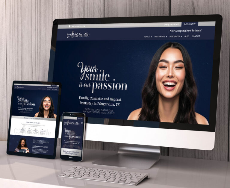 Aria Smile website screenshot