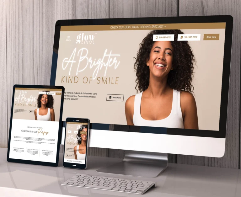 Glow Dental website screenshot