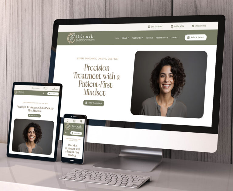 Oak Creek Endodontics website screenshot