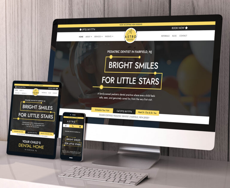 Astro Pediatric Dentistry website screenshot